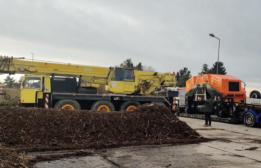 Maszyny w kompostowni przy ul. Janowskiej 51