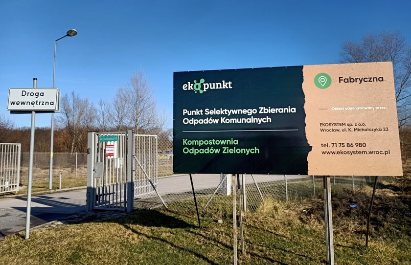 Kompostownia przy ul. Janowskiej 51 - tablica