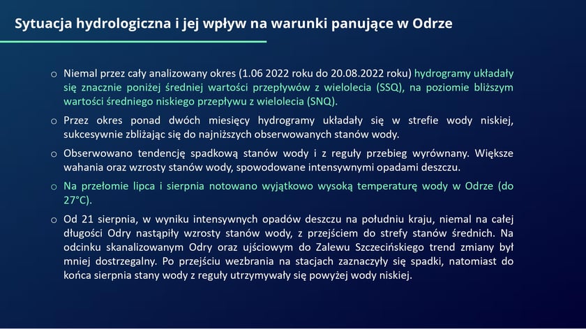 raport w sprawie katastrofy ekologicznej na Odrze