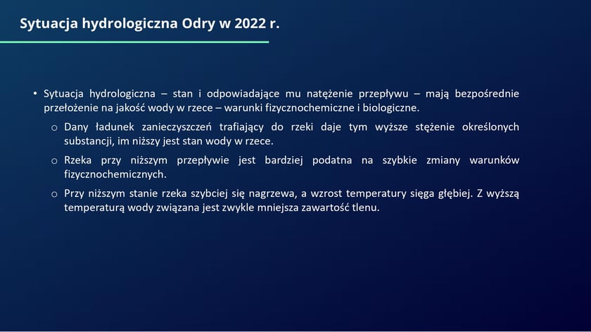 raport w sprawie katastrofy ekologicznej na Odrze