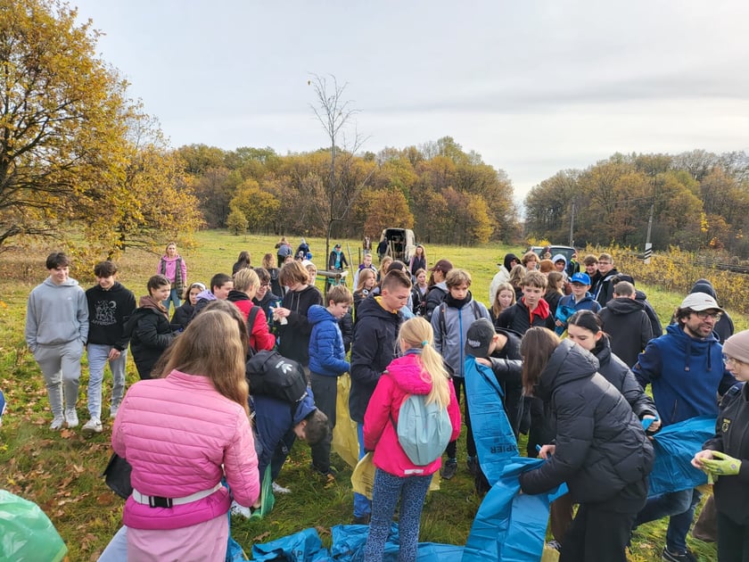 Mieszkańcy Maślic sprzątali w weekend osiedle. Posadzili też drzewa i krzewy