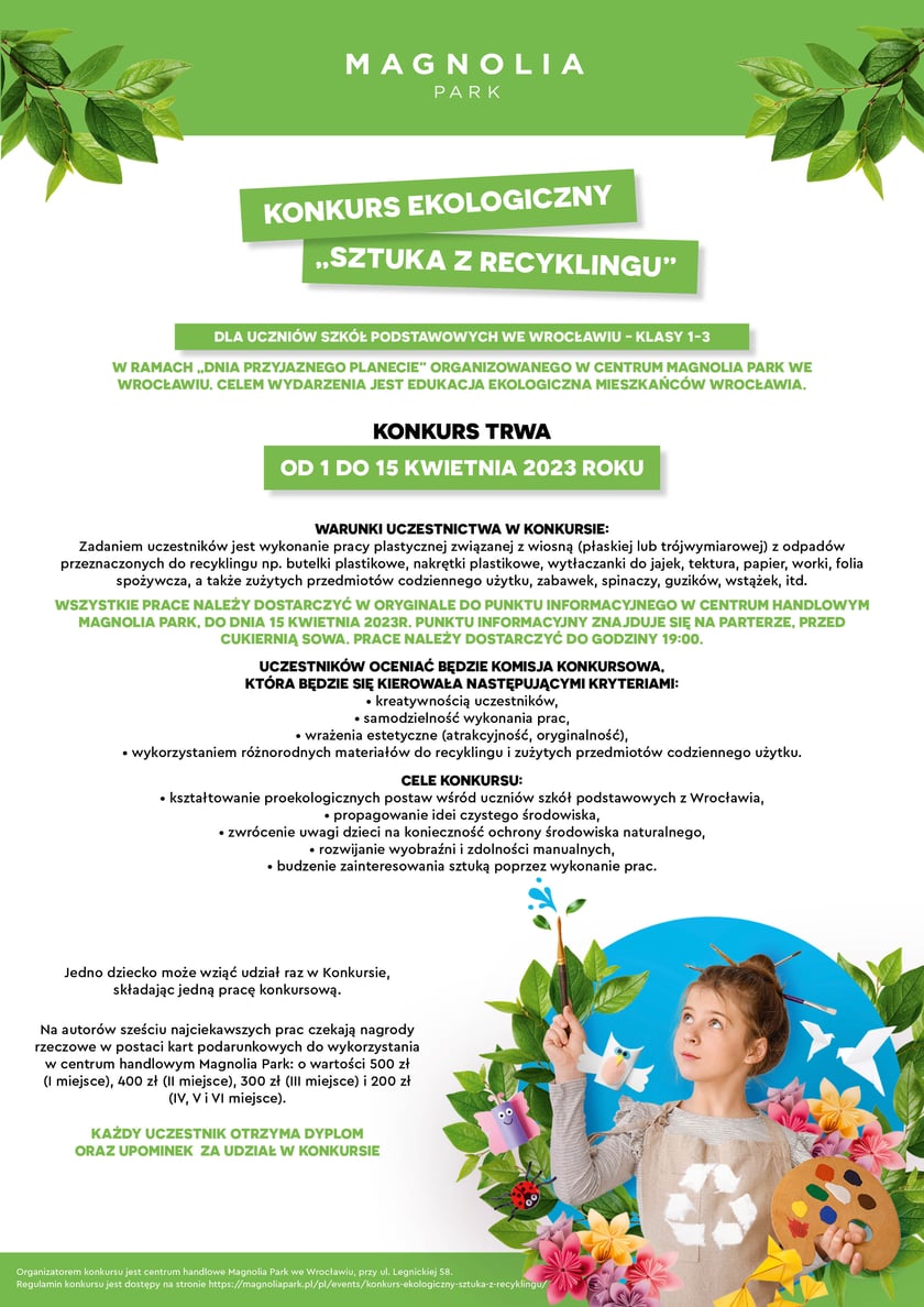 ?Dzień Przyjazny Planecie? w Magnolia Park. Plakat