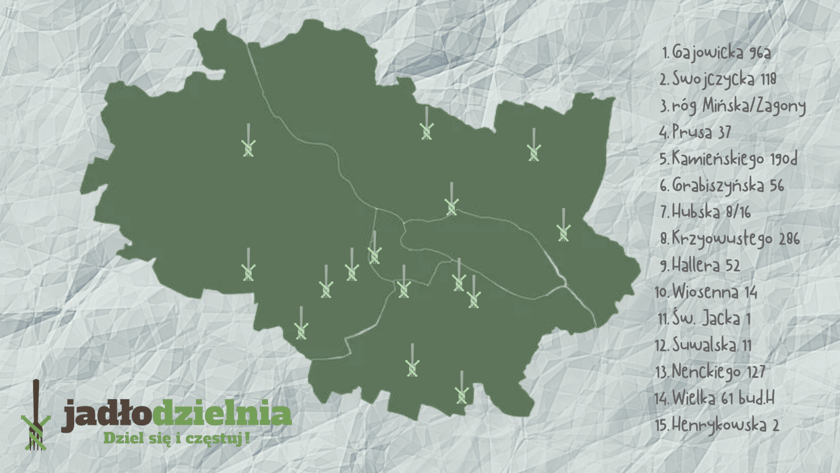 Powiększ obraz: Mapa jadłodzielni Foodsharing Wrocław