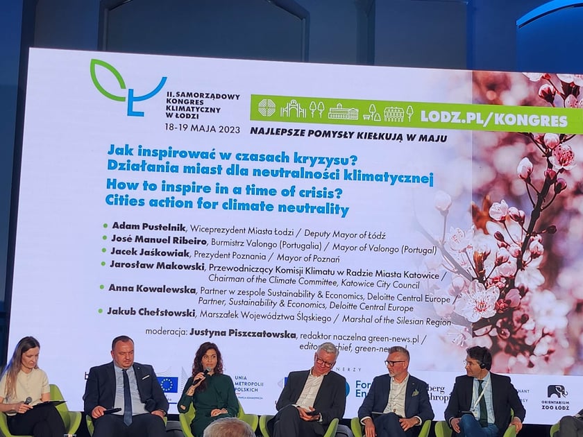 Paneliści spotkania pt. Jak inspirować w czasach kryzysu? Działania miast dla neutralności klimatycznej&nbsp;