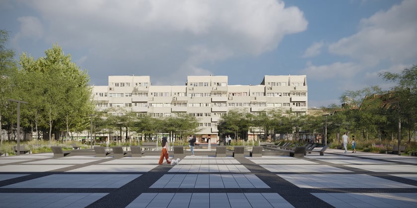Wizualizacje zielonego placu Nowy Targ we Wrocławiu. Tak pięknie może być już w 2024 r.