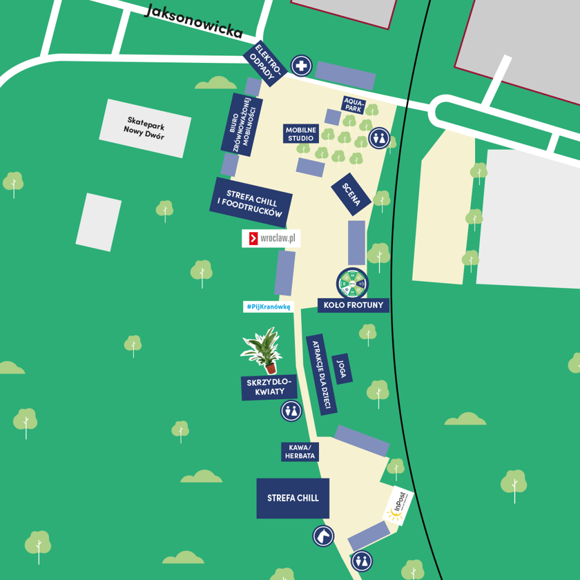 Powiększ obraz: Sobota z Zielonym Wrocławiem - mapa stoisk