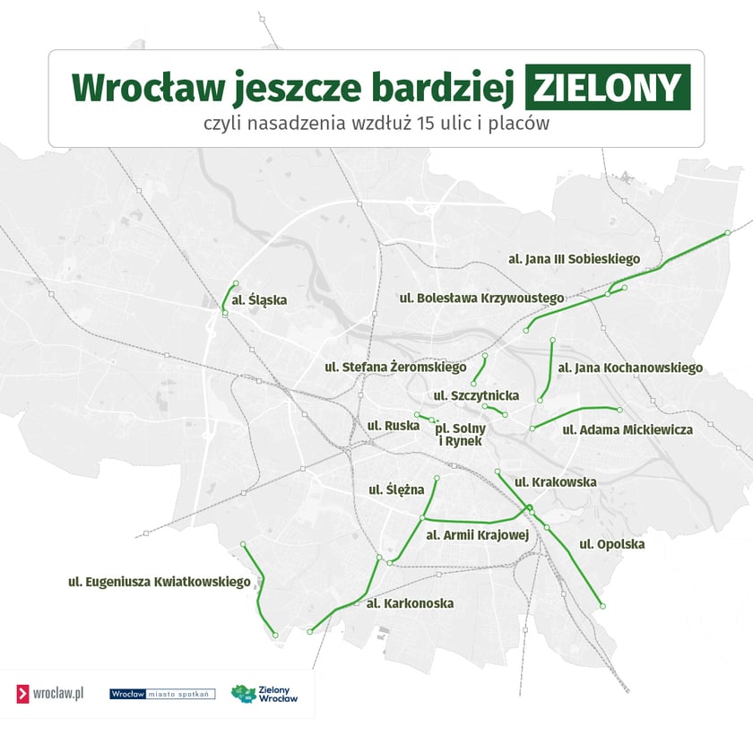 Powiększ obraz: <p>Te wrocławskie arterie się zazielenią (mapa)</p>