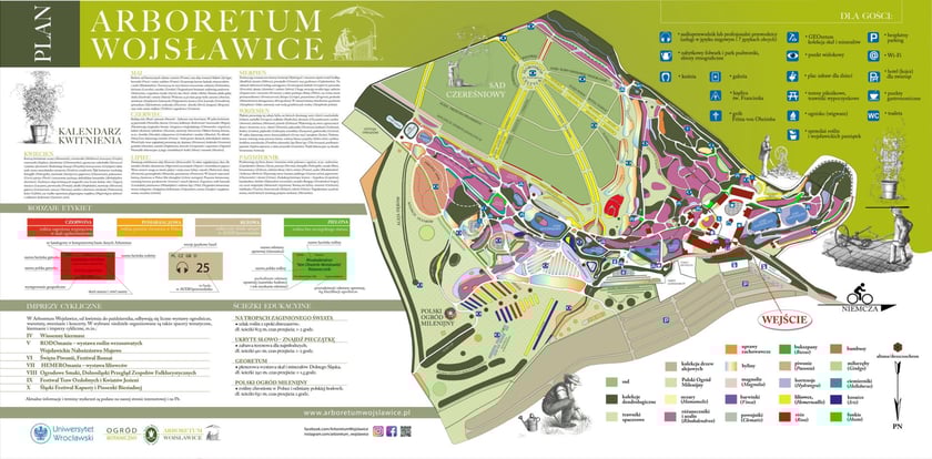 Mapka Arboretum Wojsławice