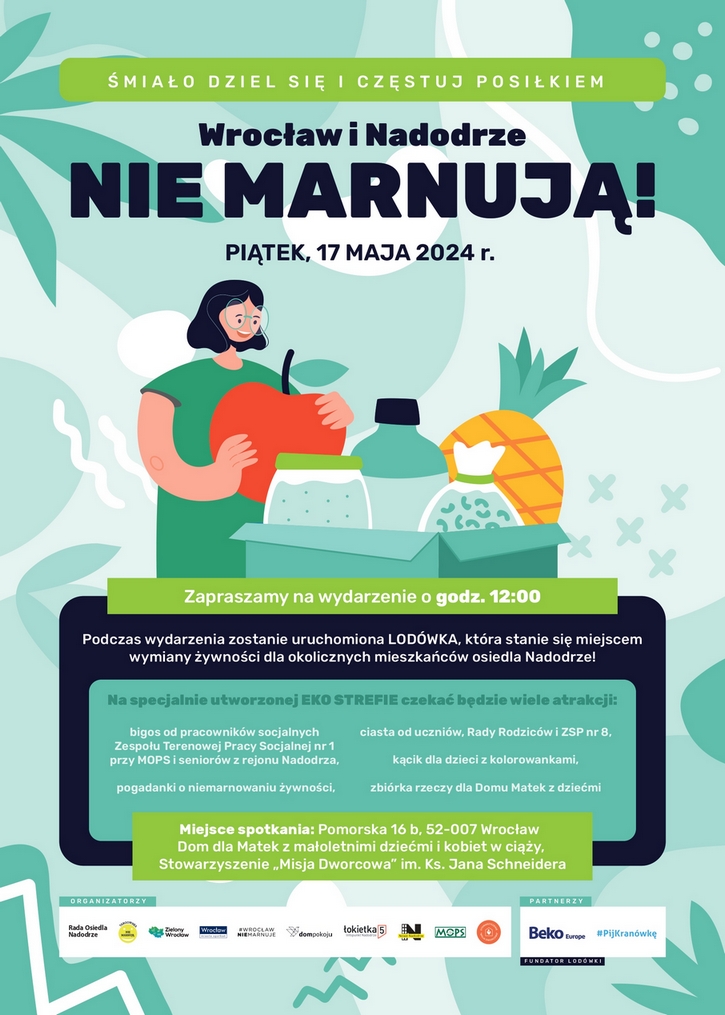 Wrocław i Nadodrze nie marnują - plakat wydarzenia