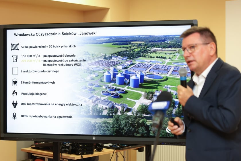 Rozbudowa Wrocławskiej Oczyszczalni Ścieków „Janówek” - konferencja prasowa 13.09.2024