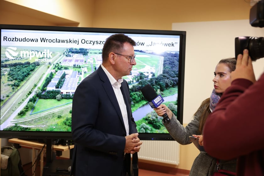 Rozbudowa Wrocławskiej Oczyszczalni Ścieków „Janówek” - konferencja prasowa 13.09.2024
