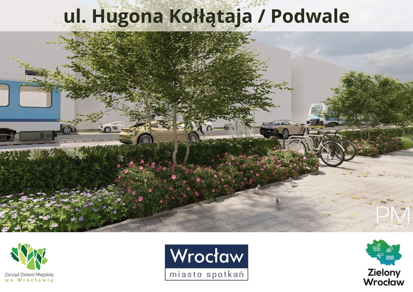 Ul. Kołłątaja/Podwale - po (wizualizacja)