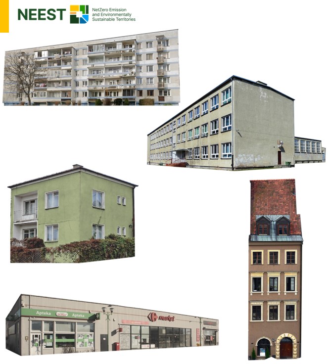 Typy budynków analizowane w ramach projektu NEEST.