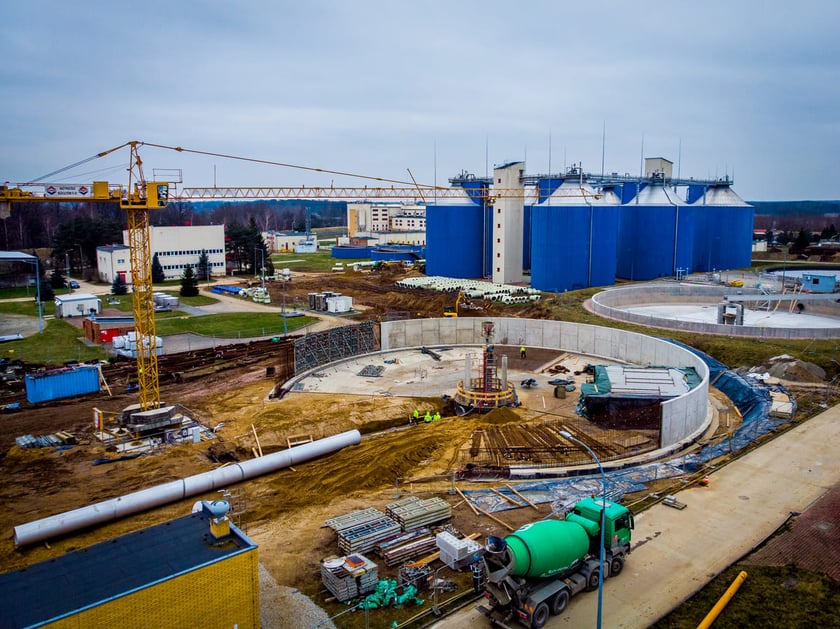 Rozbudowa Wrocławskiej Oczyszczalni Ściek&oacute;w, pierwszy etap prac