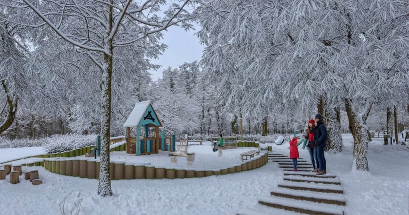 Skwer między ulicami ul. Długosza a al. Kromera na osiedlu Karłowice-R&oacute;żanka, wizualizacja