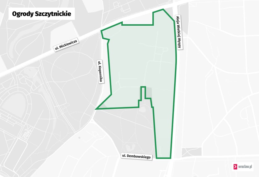 Ogrody Szczytnickie na mapie