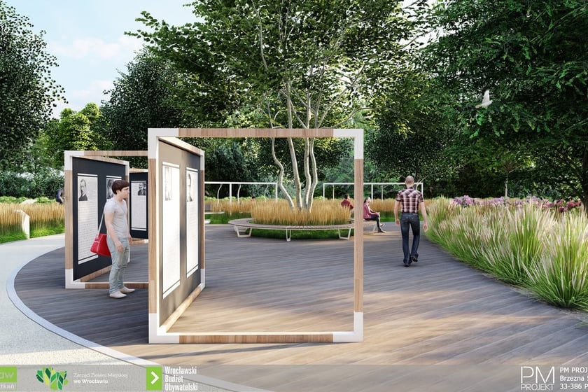 Wizualizacja Parku Literackiego na Złotnikach