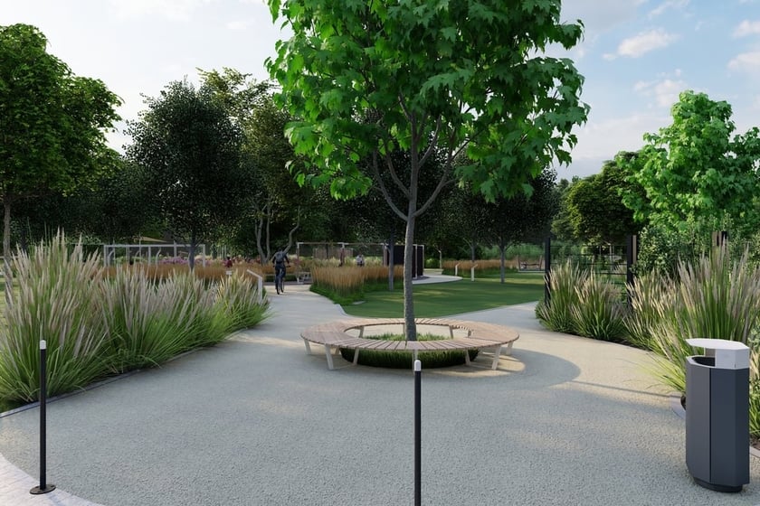 Wizualizacja Parku Literackiego na Złotnikach