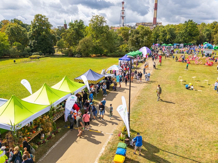 Piknik w parku Staszica z drona, 6 września 2025