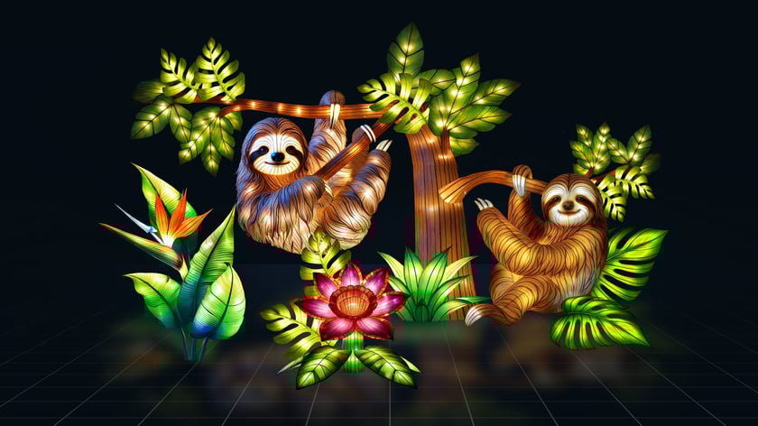 wizualizacje wystawy Garden of Lights