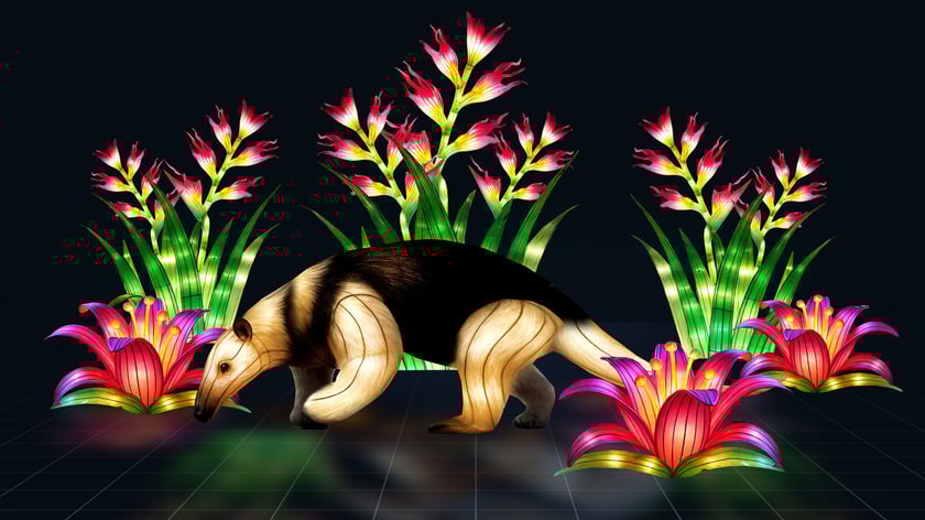 wizualizacje wystawy Garden of Lights