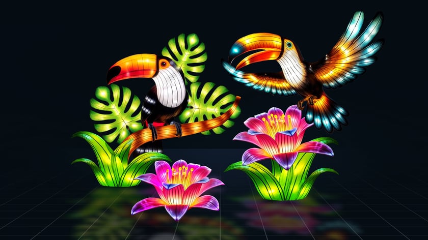 wizualizacje wystawy Garden of Lights