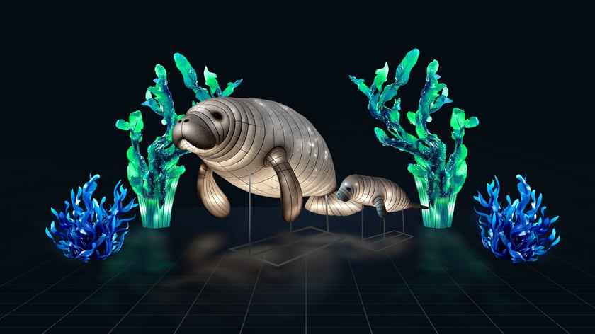 wizualizacje wystawy Garden of Lights