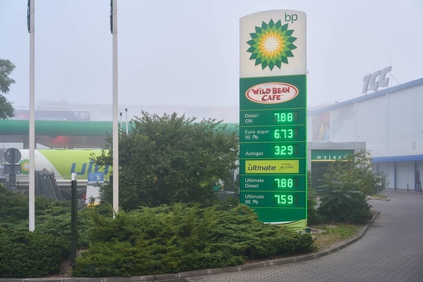 Ceny na stacji paliw BP przy ul. Słubickiej - 3 października 2026 r. rano.