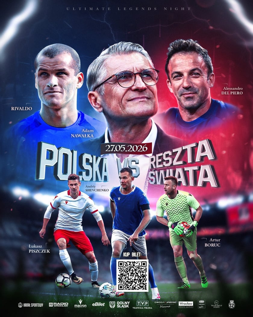 Powiększ obraz: Ultimate Legends Night Wrocław 2026: Polska – Reszta Świata - plakat