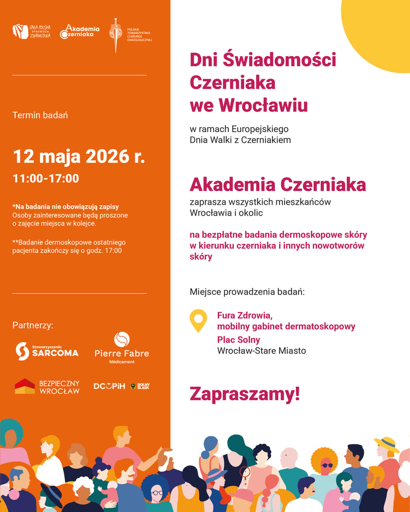 <p>Dni Świadomości Czerniaka we Wrocławiu - plakat informacyjny</p>