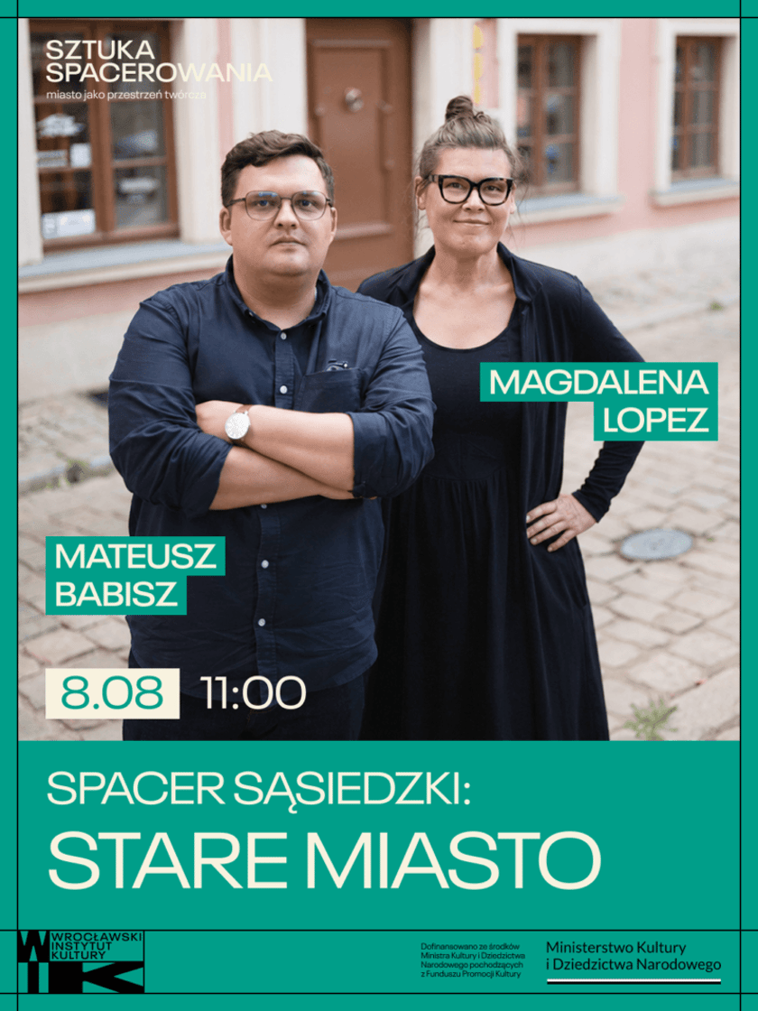 <p>Na spacer po Starym Mieście zapraszaj Magdalena Lopez i Mateusz Babisz. 8.08,2026, godz. 11.00.</p>