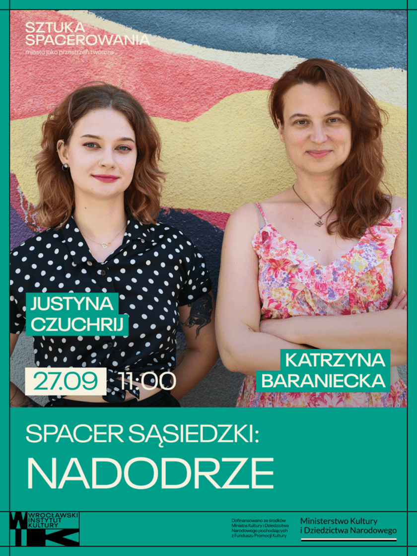 <p>Na spacer po Nadodrzu zapraszają Katarzyna Baraniecka i Justyna Czuchrij. 27.09.2026, godz. 11.00.</p>
