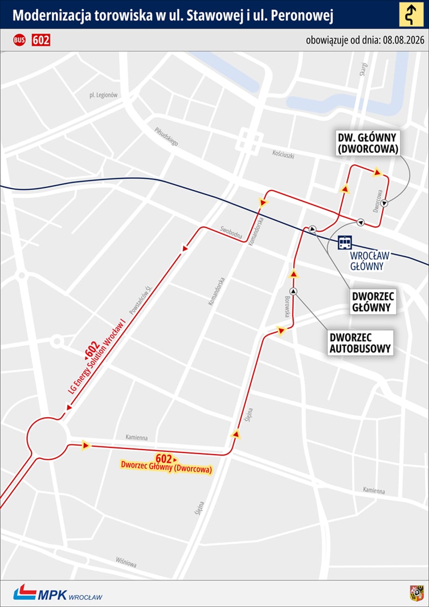 <p>Trasy autobus&oacute;w dziennych od 8 sierpnia 2026, mapa.</p>