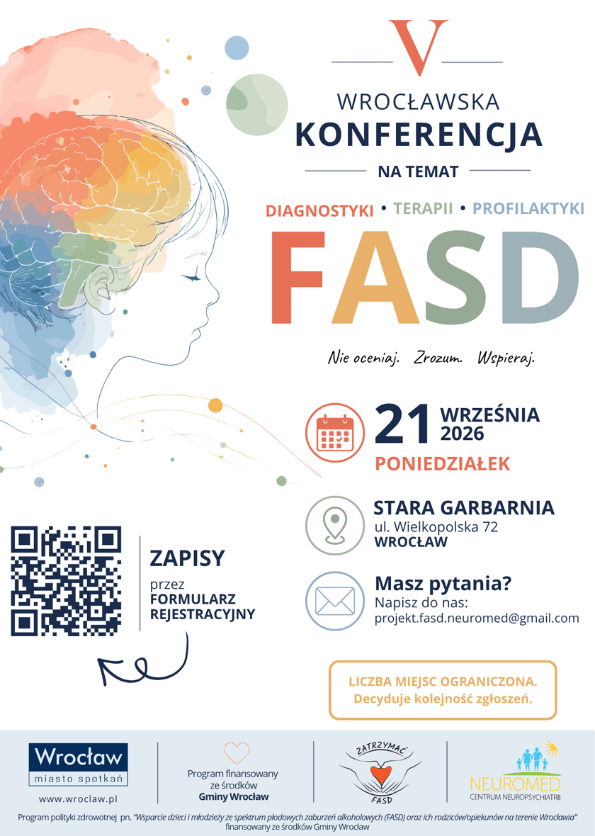 <p>konferencja FASD we Wrocławiu, plakat wydarzenia</p>