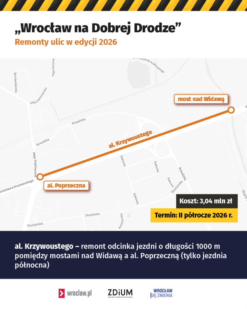 <p>Odcinek do remontu zaznaczony na mapie</p>