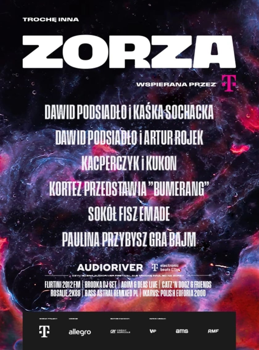 Plakat festiwalu Zorza Dawida Podsiadły
