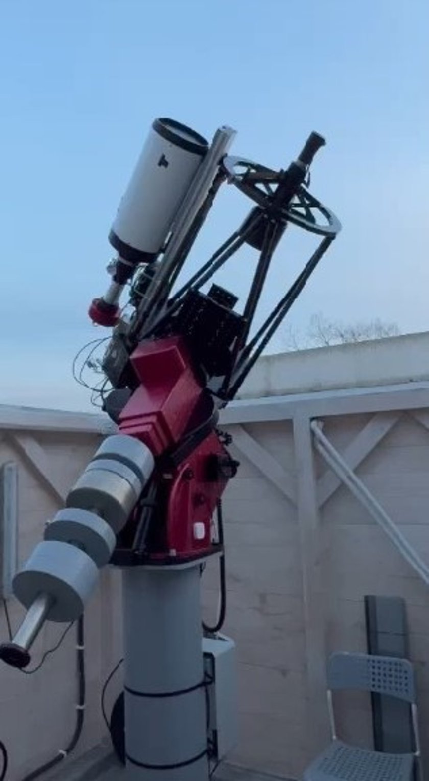 <p>Teleskop w&nbsp;obserwatorium i Ośrodku Edukacji Astronomicznej Uniwersytetu Wrocławskiego w Białkowie</p>