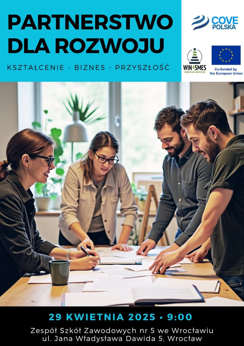 <p>Plakat konferencji "Partnerstwo dla rozwoju"</p>