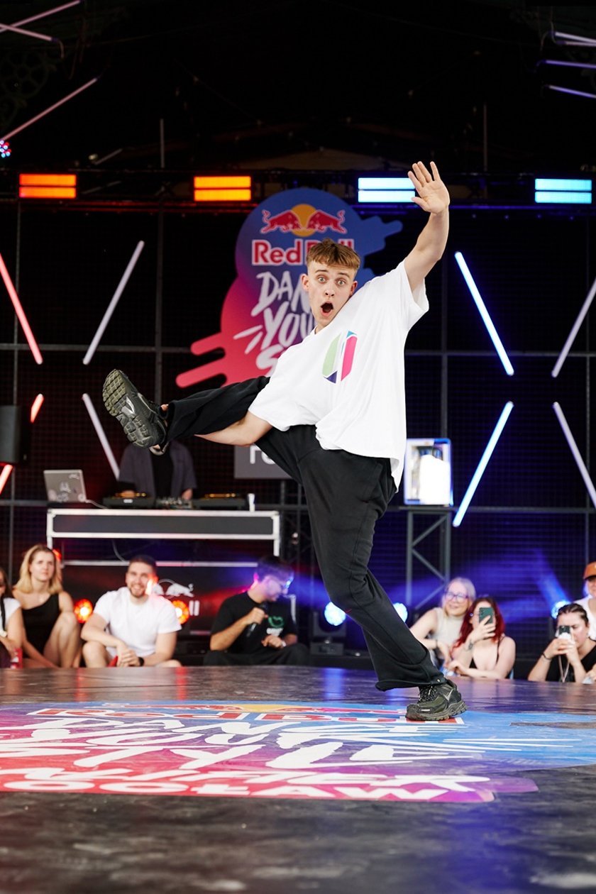 Sawin Nowak podczas Red Bull Dance Your Style w Hali Świebodzki