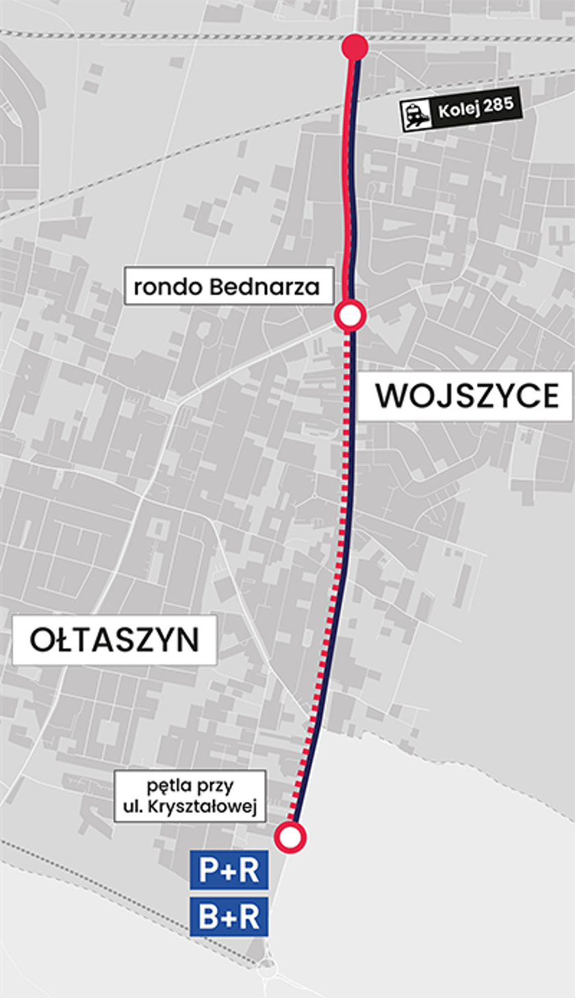 Powstanie buspasa na Grota-Roweckiego wiąże się z kompleksową przebudową całej ulicy. Na początek może powstać buspas na odcinku od ronda Bednarza do wiaduktu kolejowego nad Borowską
