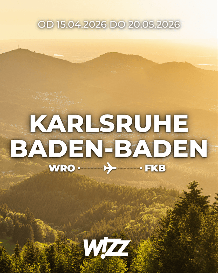 Loty z Wrocławia do Karlsruhe / Baden-Baden (plakat)
