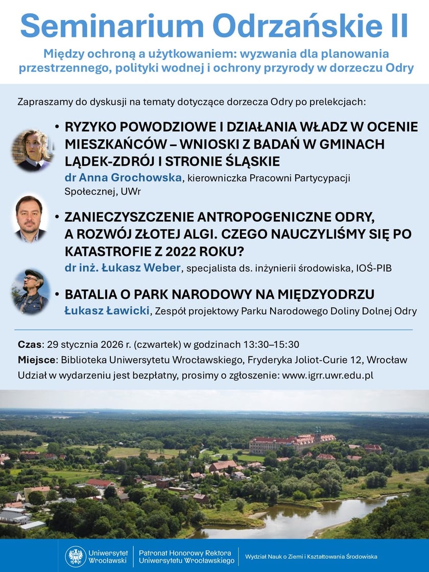 <p>Seminarium Odrzańskie 29 stycznia we Wrocławiu - program, data i miejsce. Infografika.</p>