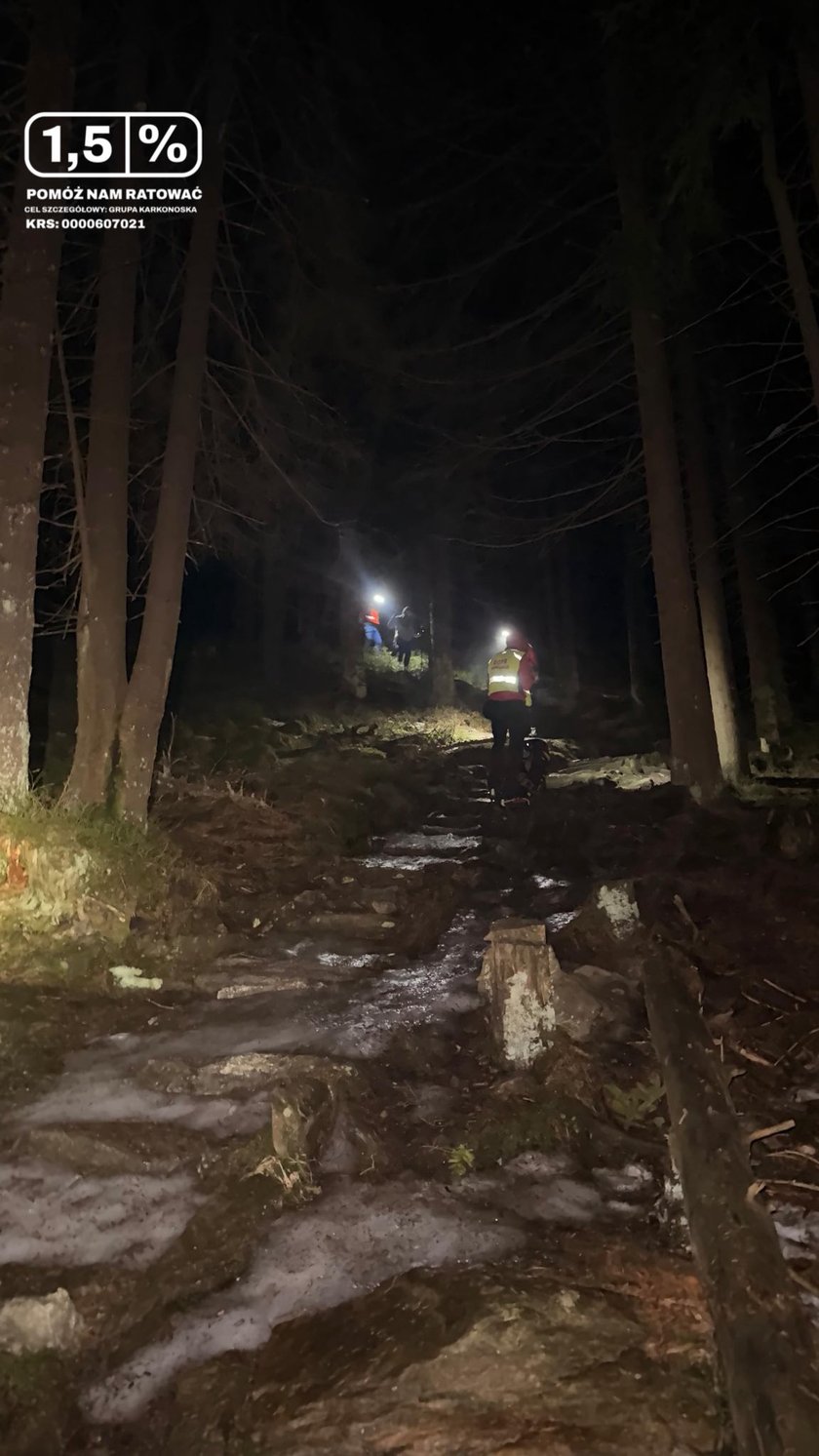 Akcja ratunkowa w Karkonoszach