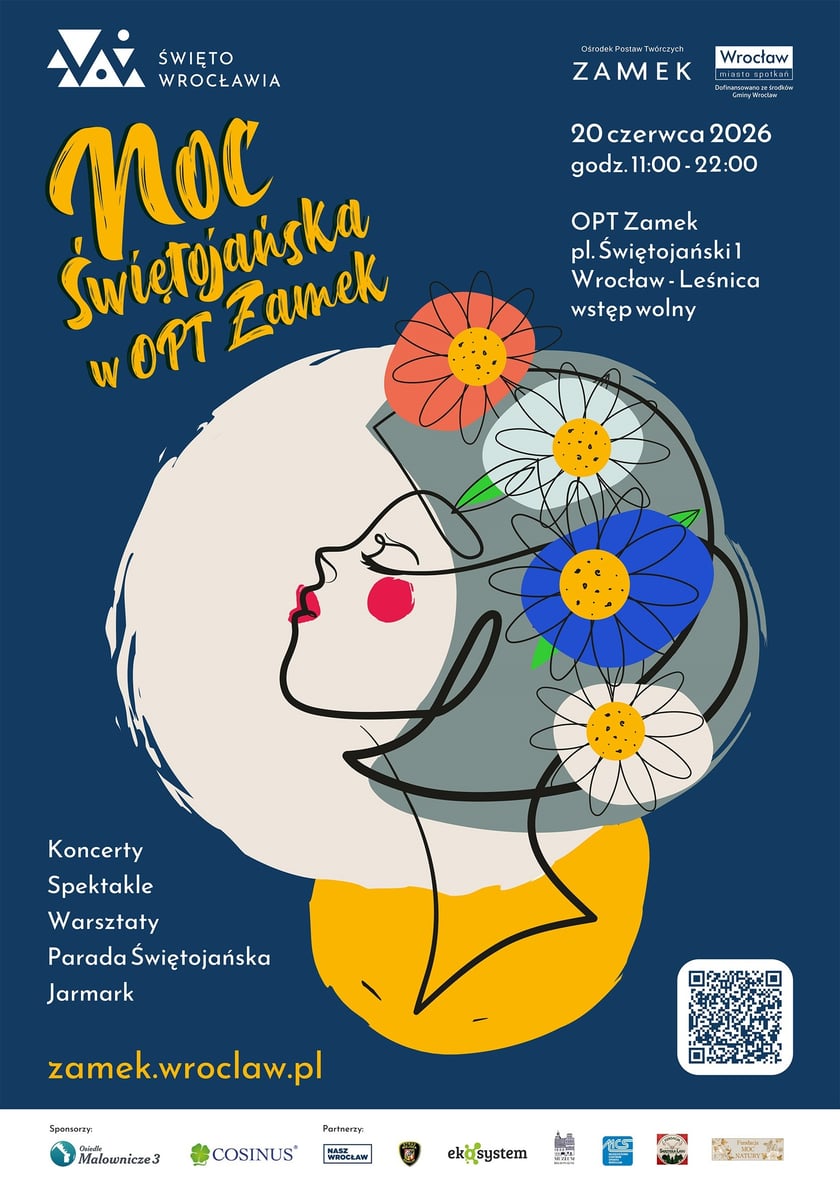Powiększ obraz: Noc Świętojańska - OPT Zamek w Leśnicy - plakat wydarzenia