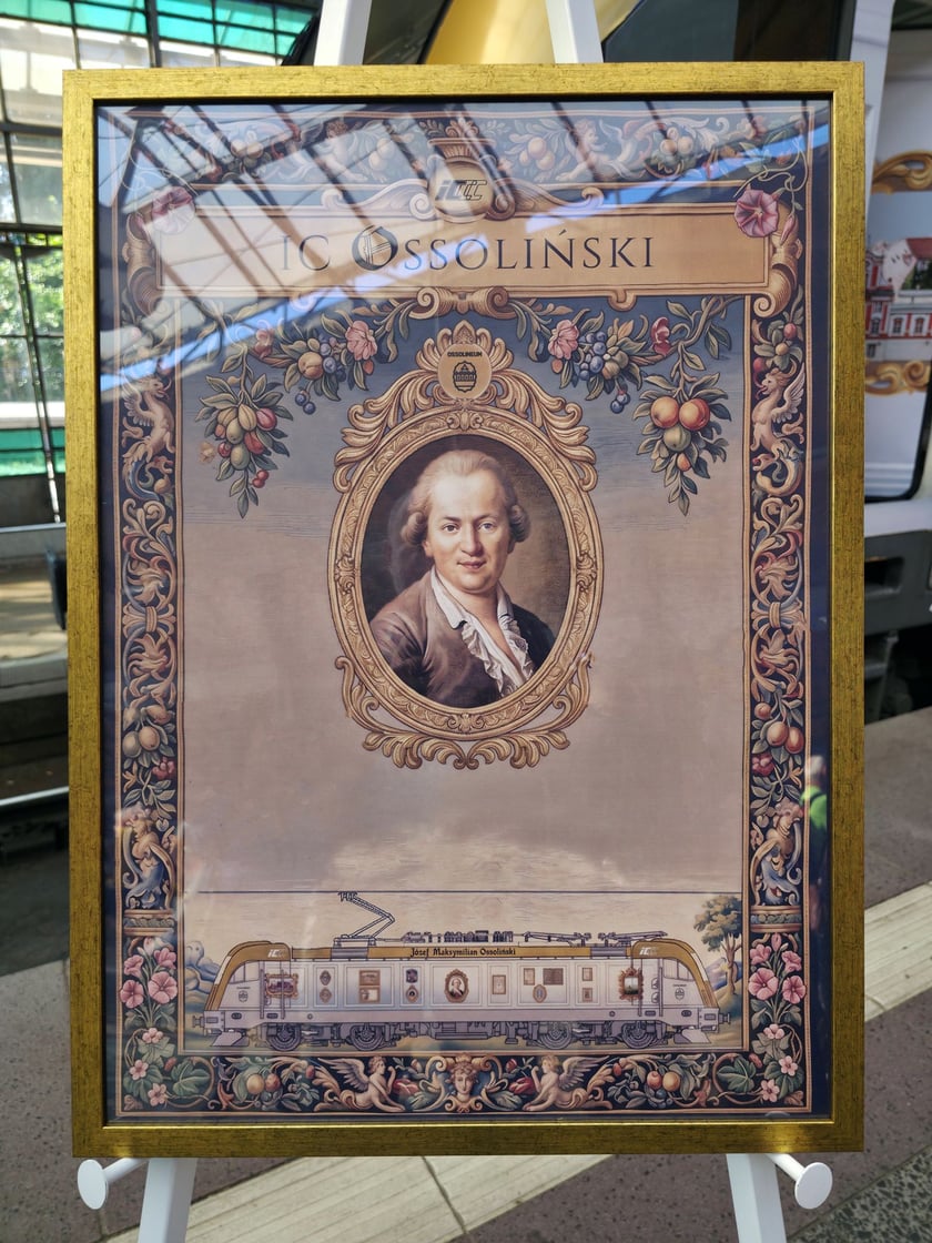 Powiększ obraz: <p>J&oacute;zef Maksymilian Ossoliński &ndash; plakat na Dworcu Gł&oacute;wnym we Wrocławiu</p>