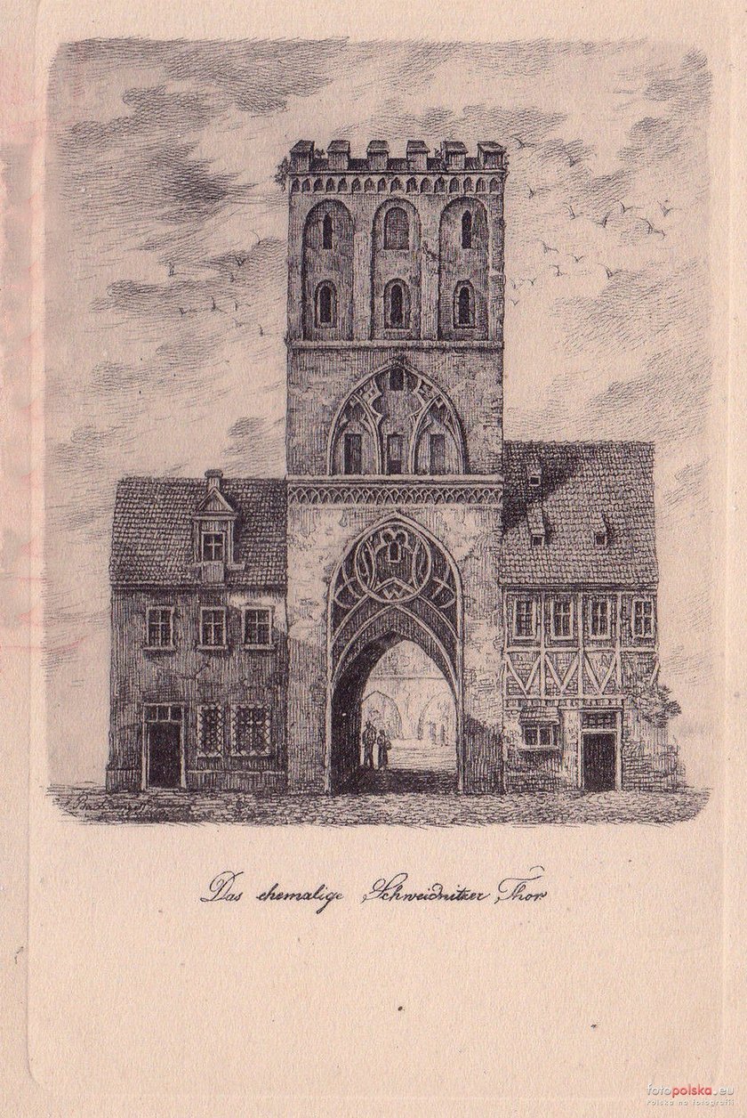 Powiększ obraz: <p>Brama Świdnicka zewnętrzna, początek XIX wieku.</p>