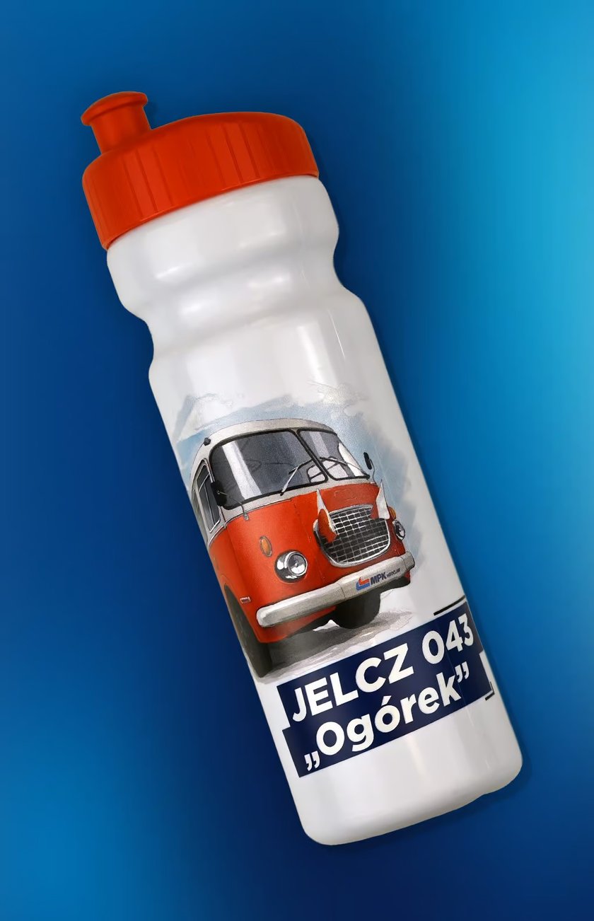 Powiększ obraz: Bidon z autobusem Ogórkiem