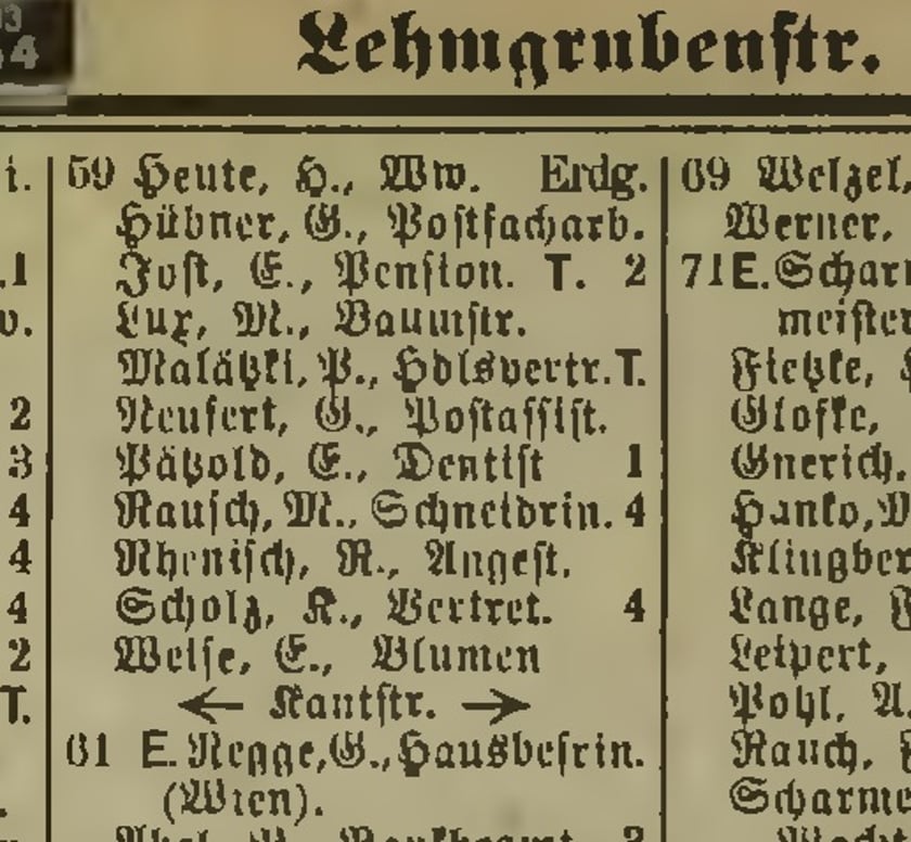 Powiększ obraz: <p>Wrocławska książka adresowa z 1943 roku, Gliniana 59.</p>