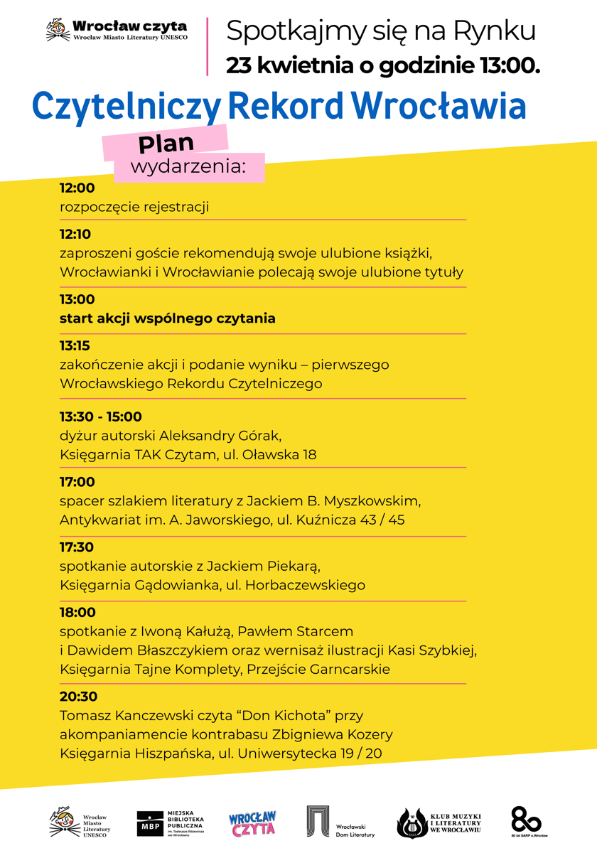 Plan czwartkowych wydarzeń