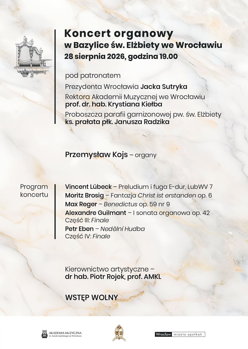 <p>Plakat koncertu organowego - 28.08.2026 r.</p>